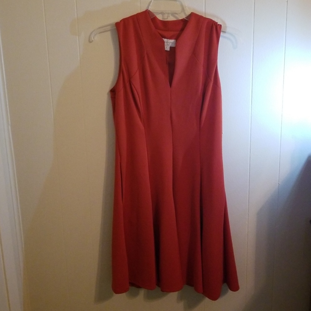Jessica Simpson rust colored dress